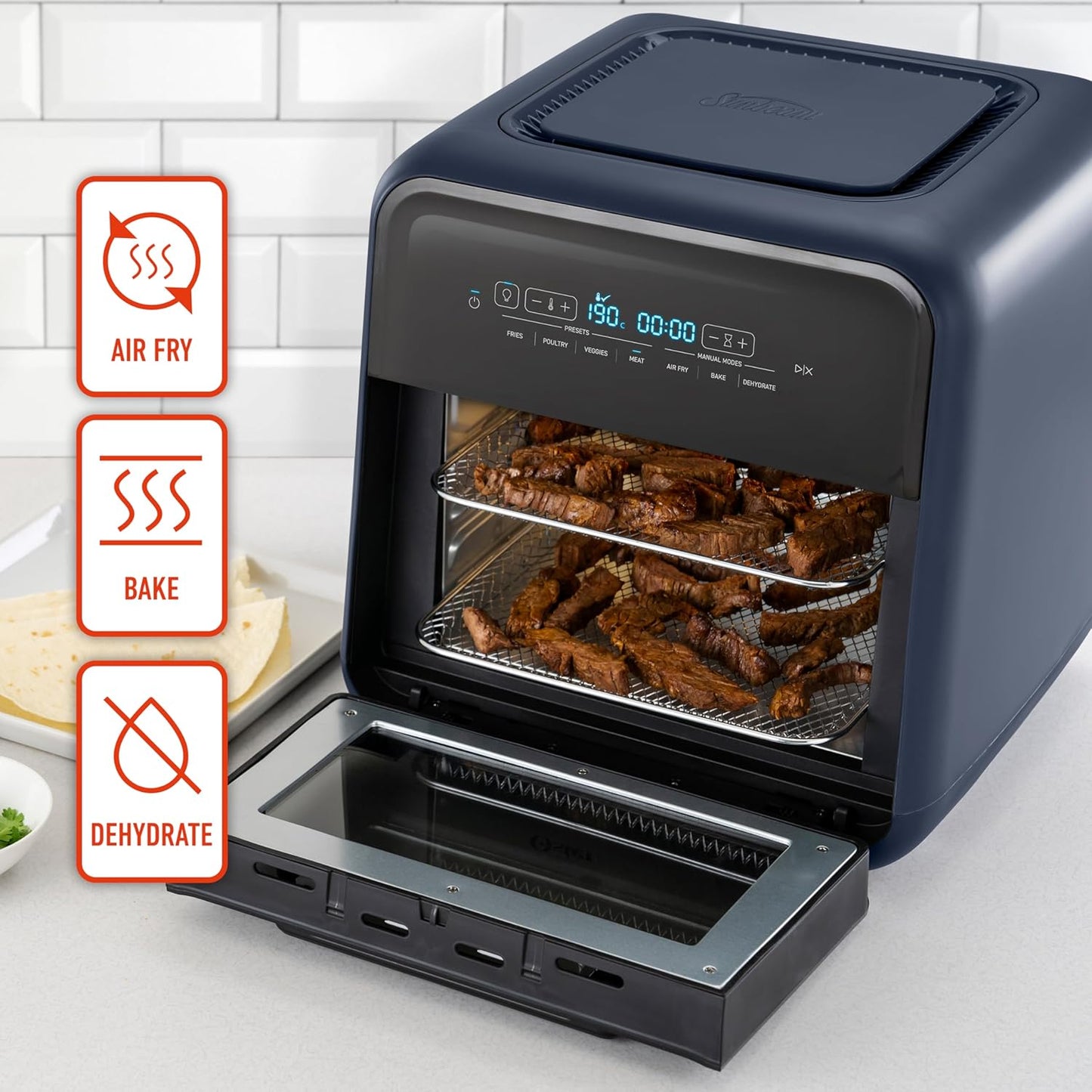 Sunbeam FlexiFry 10L Air Fryer Oven 2000W Digital Controls - Good Condition