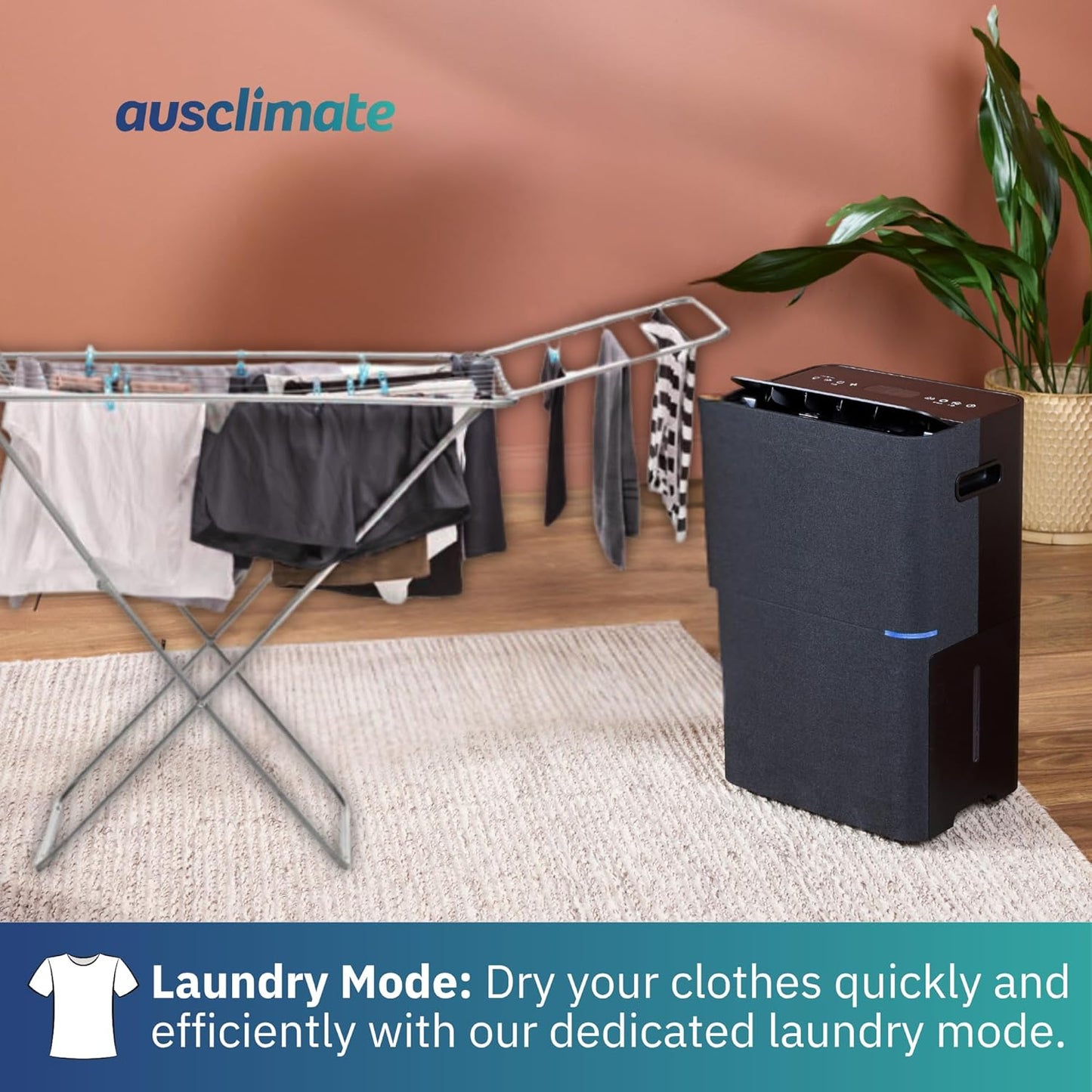 Ausclimate Medium+ 25 L Dehumidifier, Fabric Black - Excellent Condition
