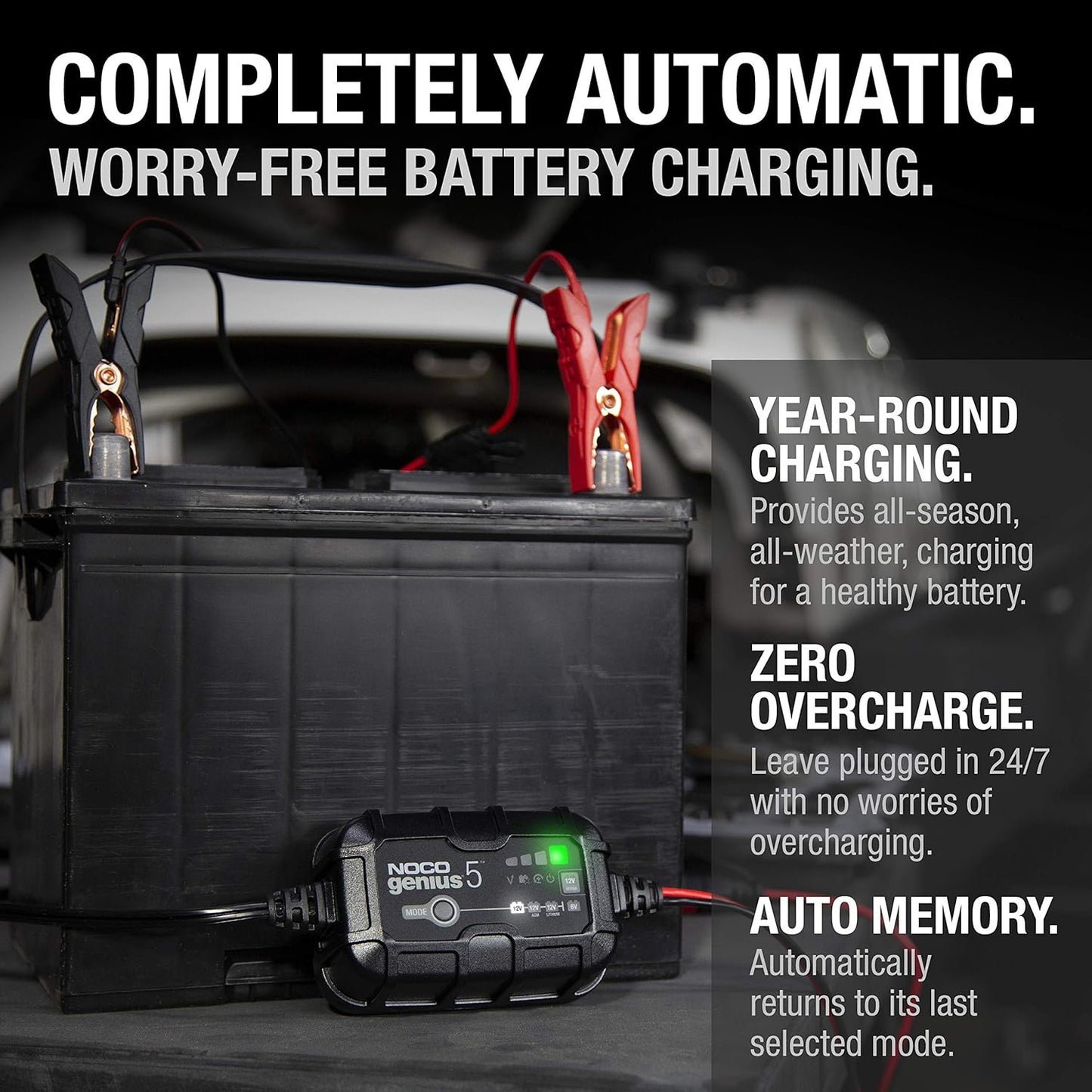 NOCO GENIUS5: 5A 6V/12V Smart Battery Charger - New Condition