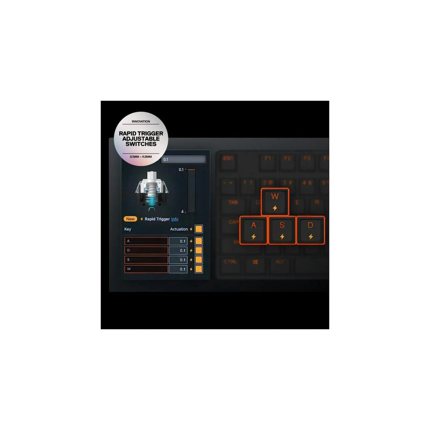 SteelSeries Apex Pro TKL Wireless Gaming Keyboard – OmniPoint 3.0 Switches (US Layout) - Good Condition