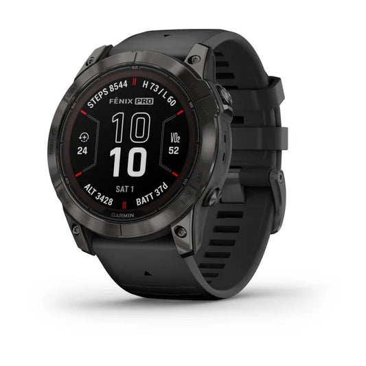 Garmin Fenix 7X Pro Sapphire Solar Carbon Gray DLC Titanium - Good Condition