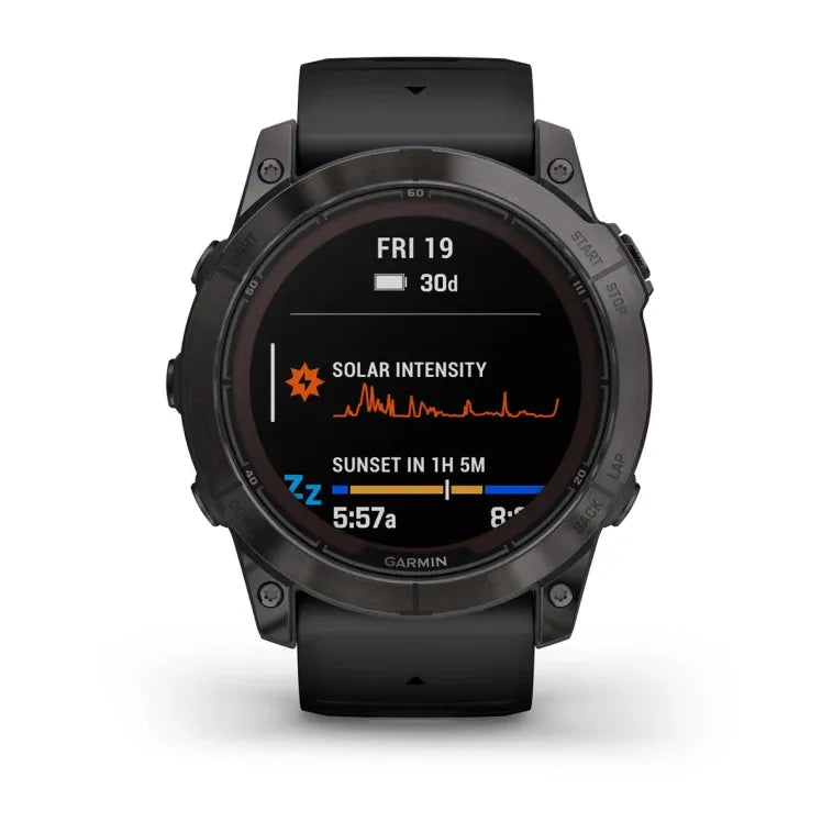 Garmin Fenix 7X Pro Sapphire Solar Carbon Gray DLC Titanium - Good Condition