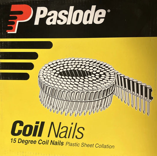 Paslode Screw Hot Dipped Galvanised Plastic Collated Coil Nails 1800 Pieces Pack - New Condition